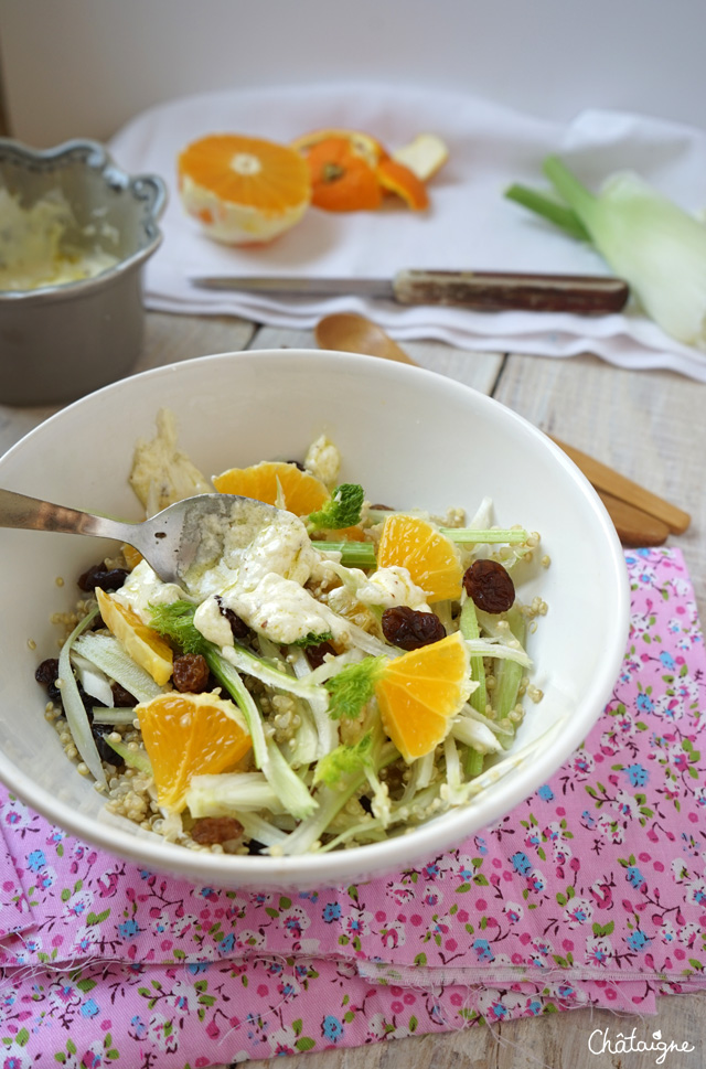 salade de quinoa, fenouil et orange