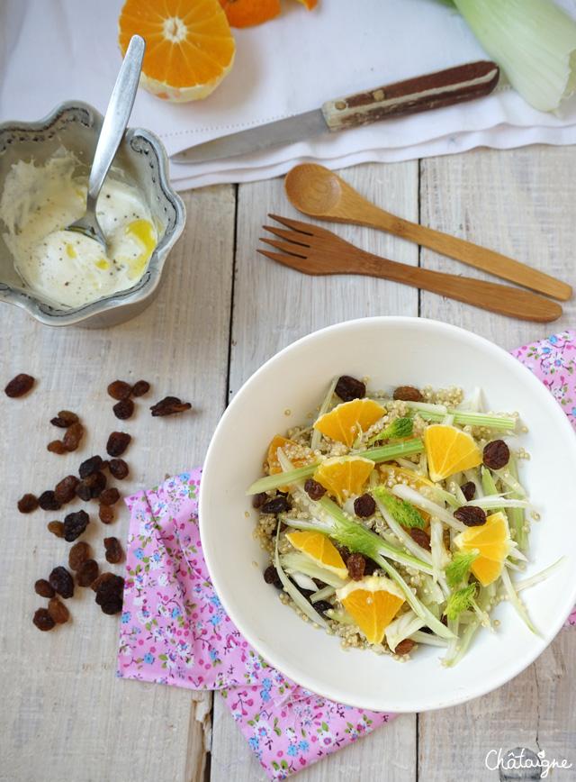 salade de quinoa, fenouil et orange