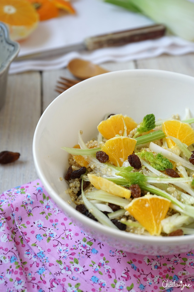 salade de quinoa, fenouil et orange