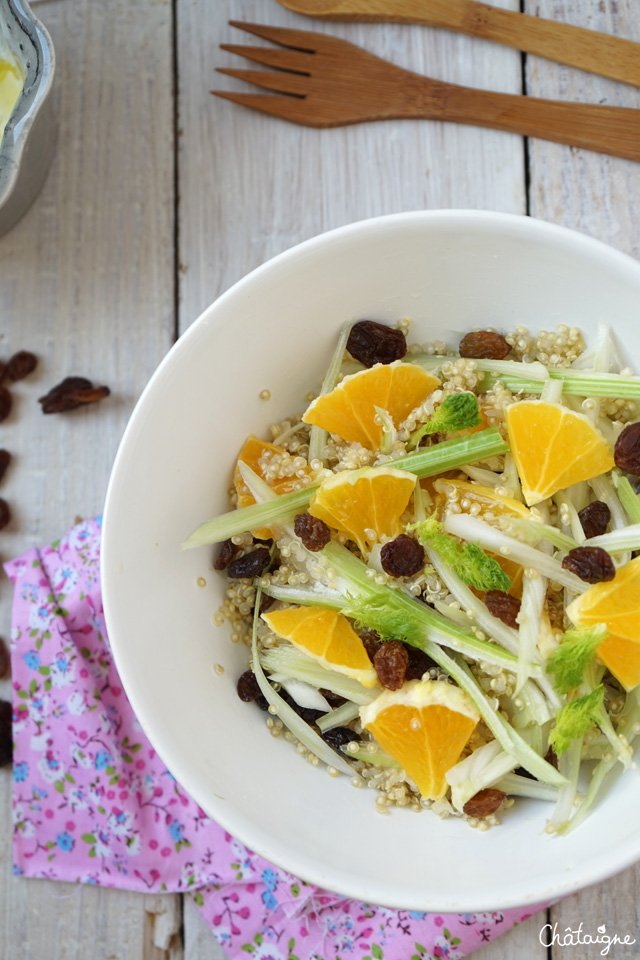 salade de quinoa, fenouil et orange