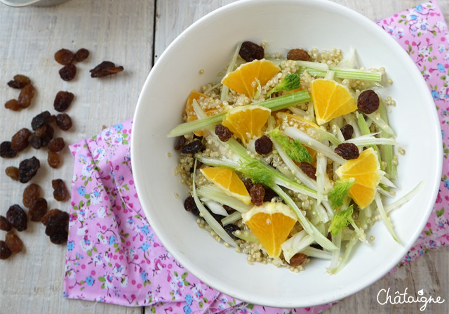 Salade de quinoa, fenouil et orange