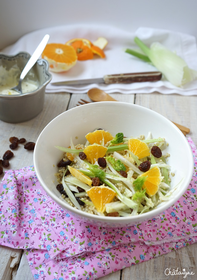 salade de quinoa, fenouil et orange