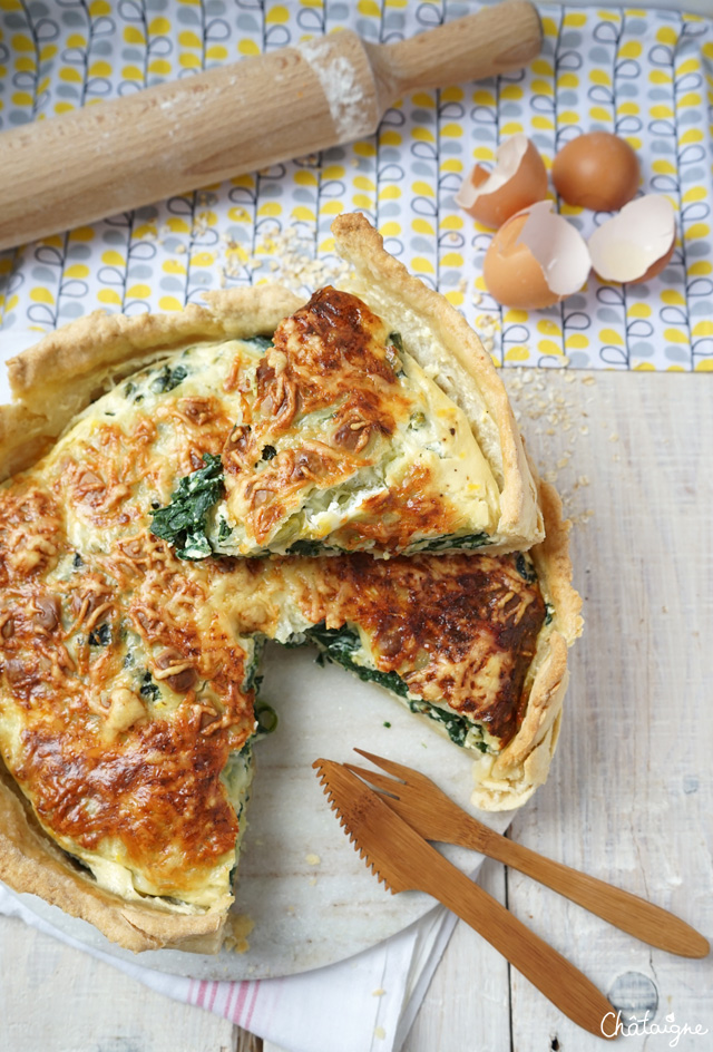 tarte aux épinards et ravioles