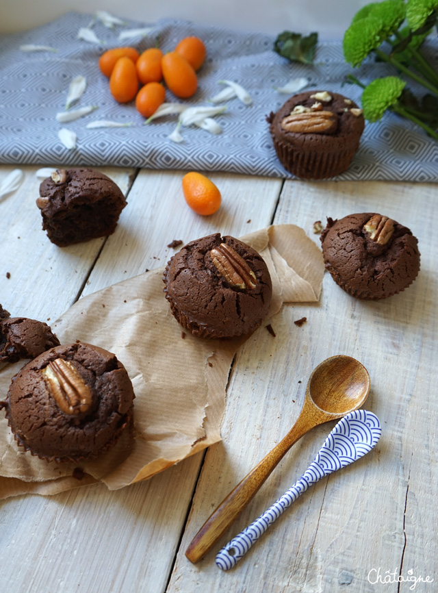 Muffins chocolat-pécan