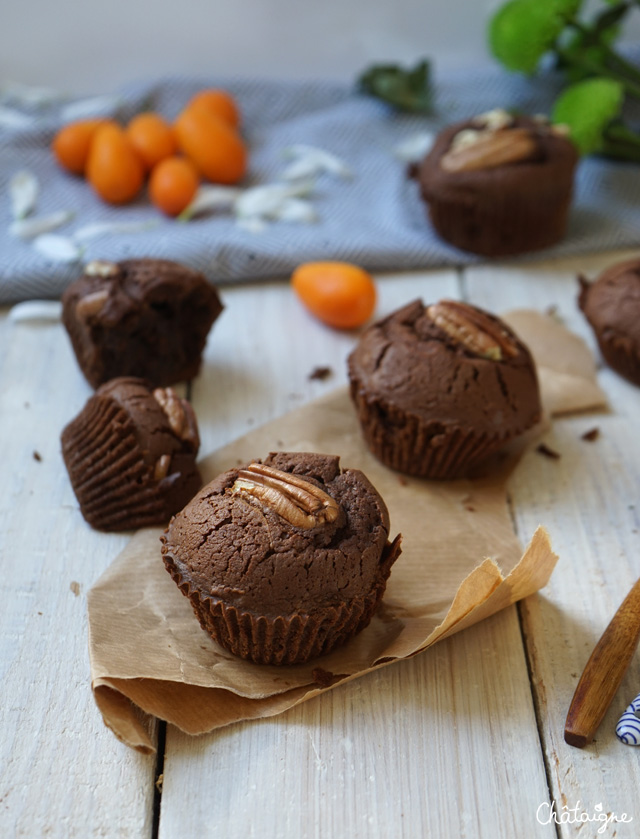 Muffins chocolat-pécan