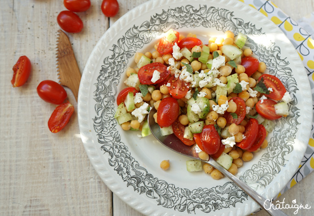 Salade de pois chiches estivale