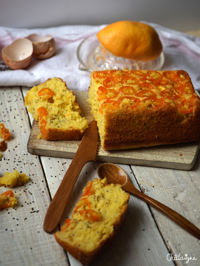 Cake au pamplemousse et kumquats