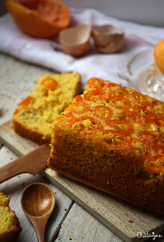 Cake au pamplemousse et kumquats