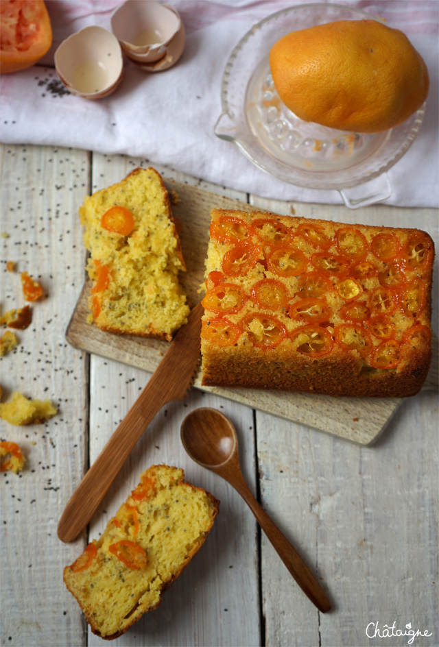 Cake au pamplemousse et kumquats