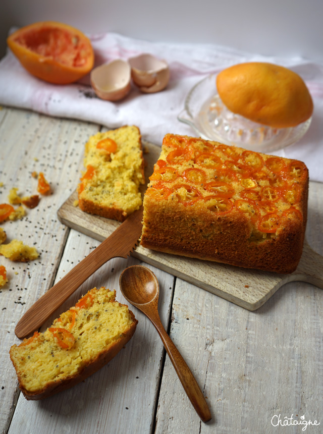 Cake au pamplemousse et kumquats