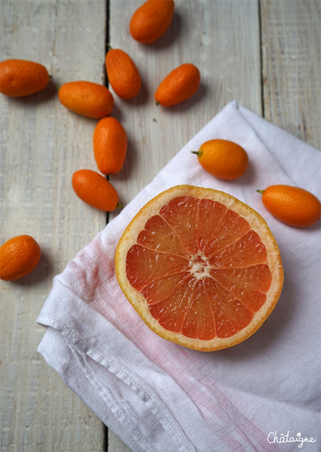 Cake au pamplemousse et kumquats