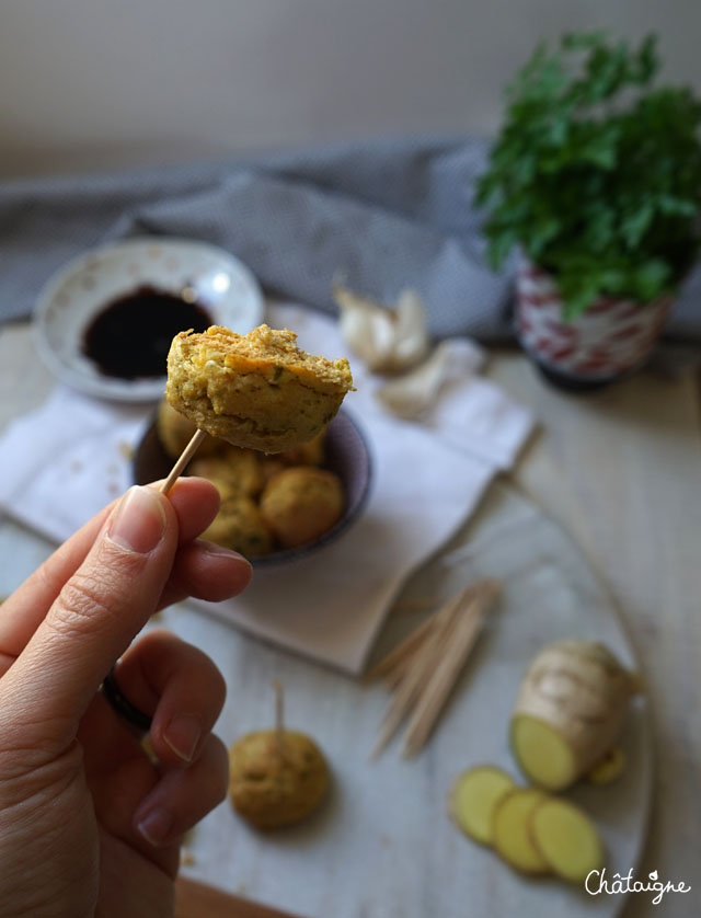 Boulettes de tofu au gingembre