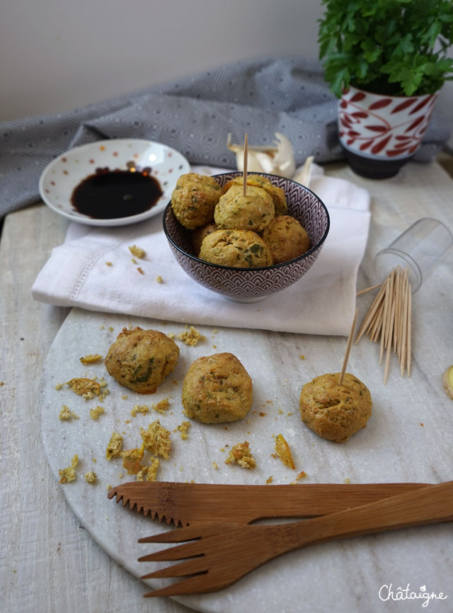 Boulettes de tofu au gingembre