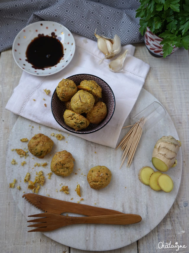 Boulettes de tofu au gingembre