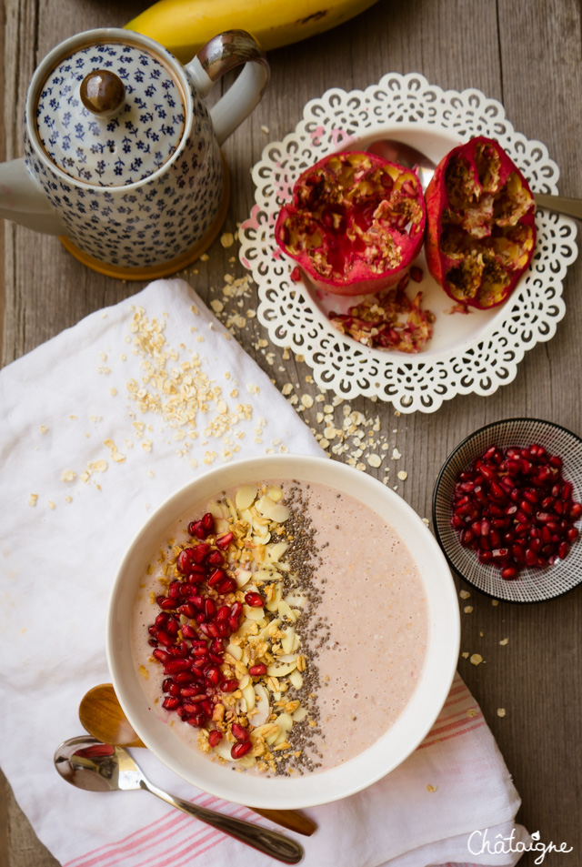 smoothie bowl banane-grenade