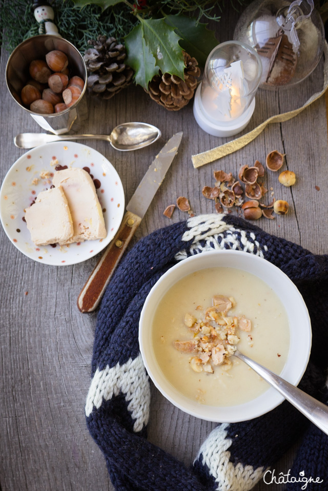 Velouté de panais au foie gras