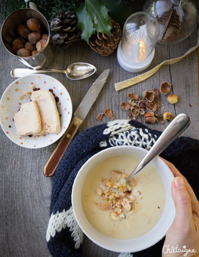 Velouté de panais au foie gras