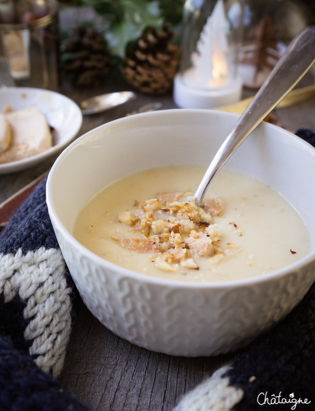 Velouté de panais au foie gras