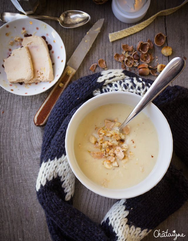 Velouté de panais au foie gras