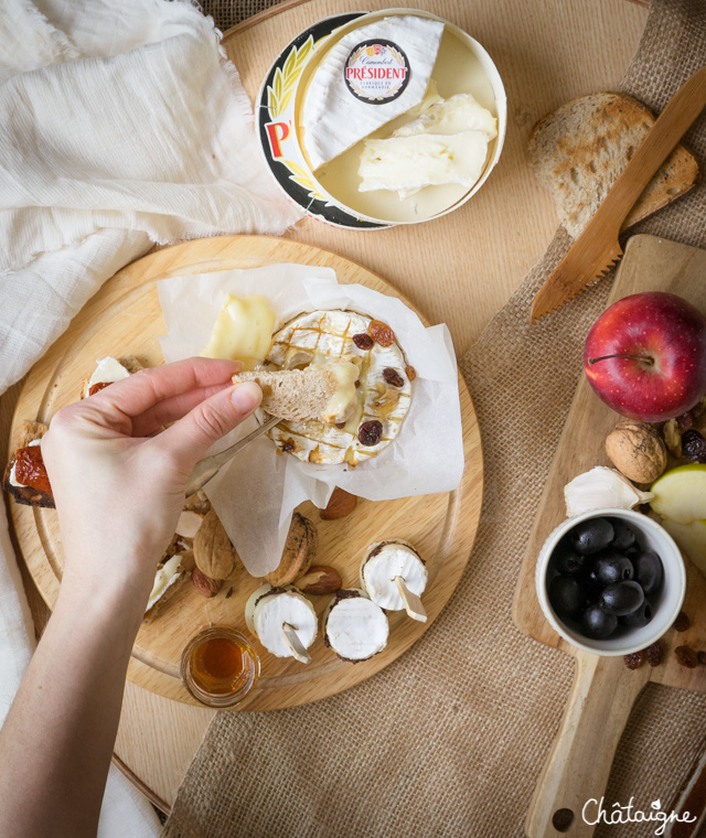 Camembert rôti aux fruits secs