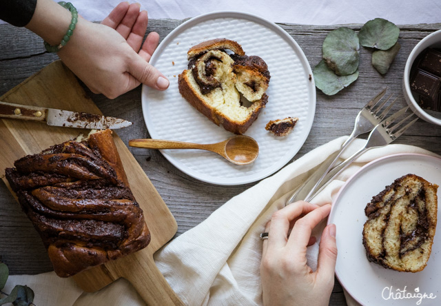 Babka ou Krantz [Brioche marbrée au chocolat]