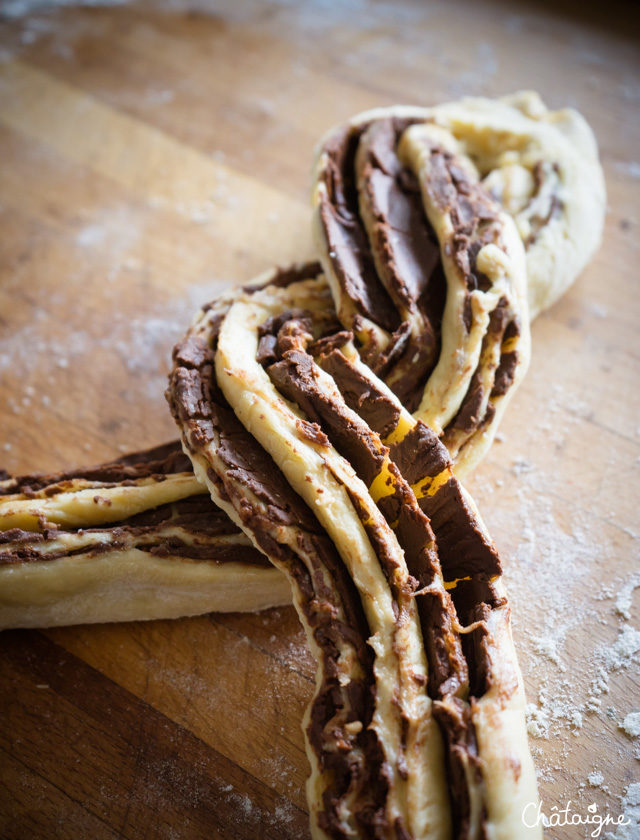 Babka ou Krantz [Brioche marbrée au chocolat]