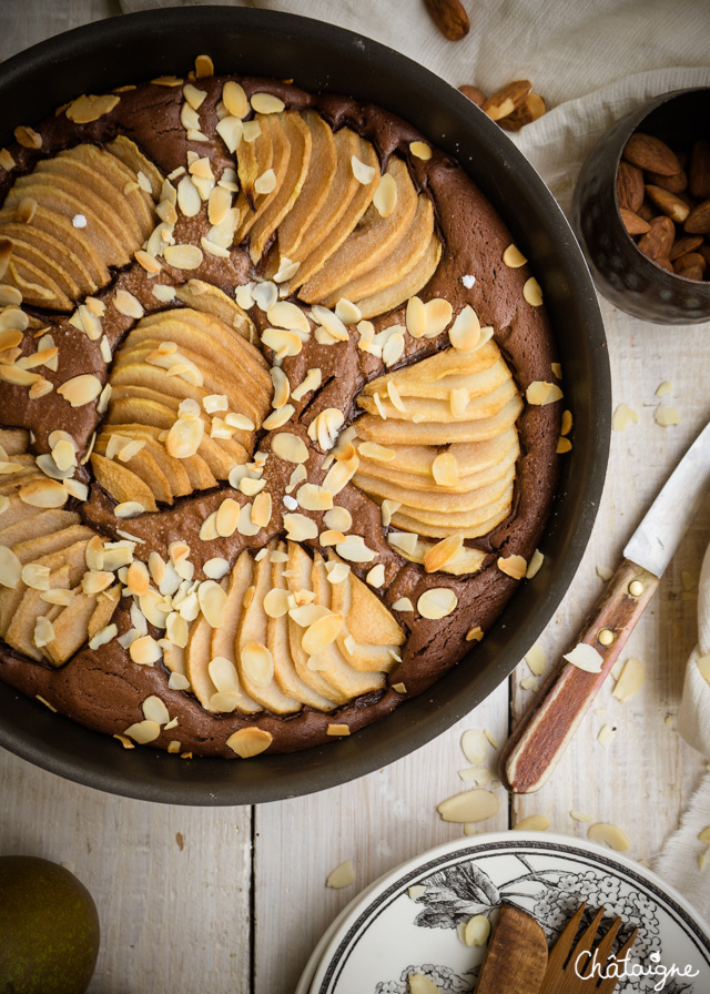 Gâteau poires-chocolat