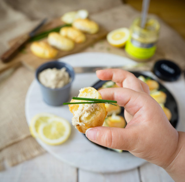 Minis éclairs à la mousse de ricotta