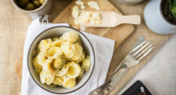 Orecchiettes au pesto d’olives vertes et ricotta