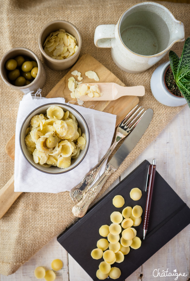 Orecchiettes au pesto d'olives