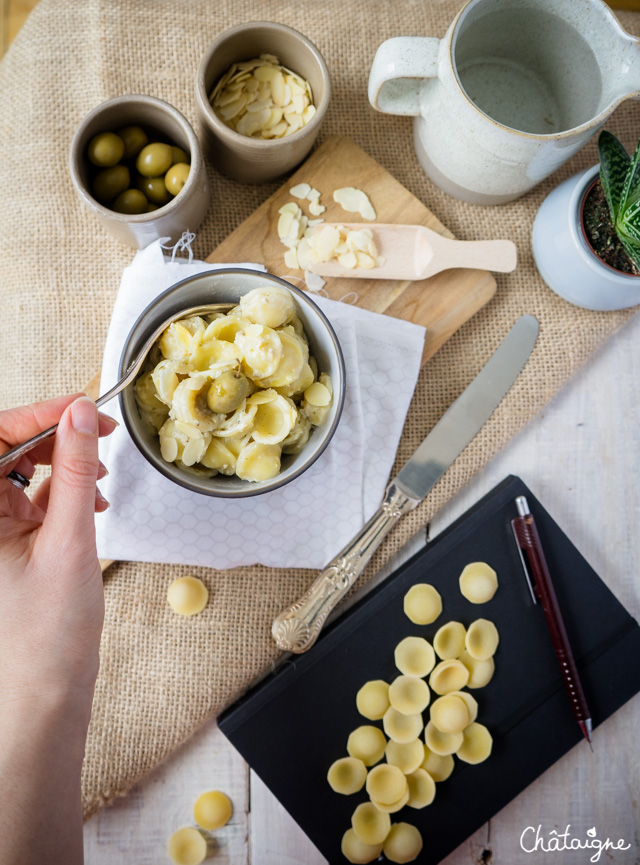 Orecchiettes au pesto d'olives