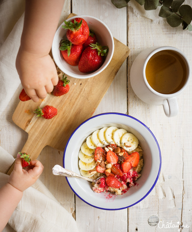 Porridge à la fraise