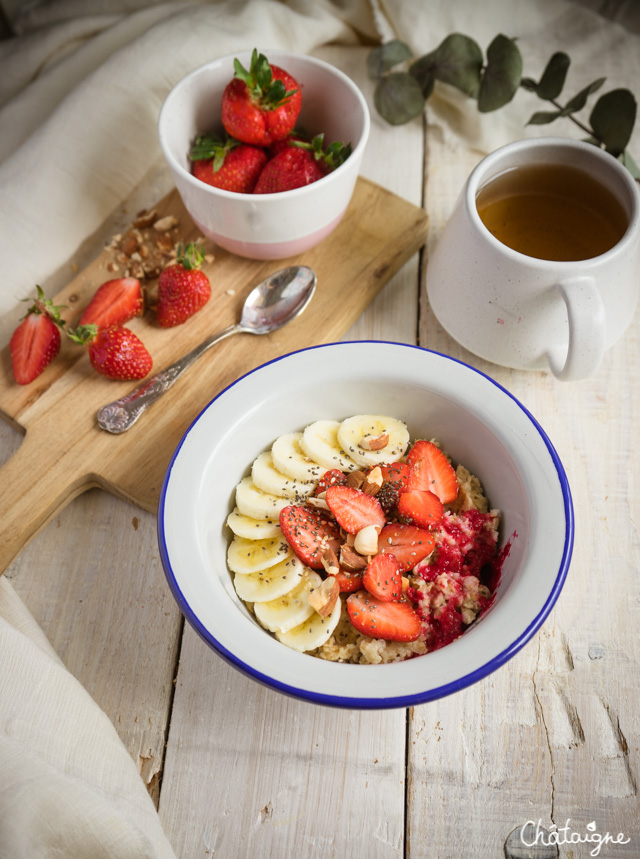 Porridge à la fraise