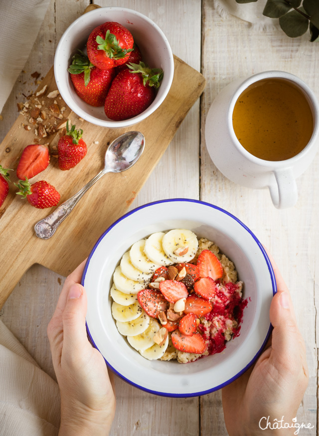 Porridge à la fraise