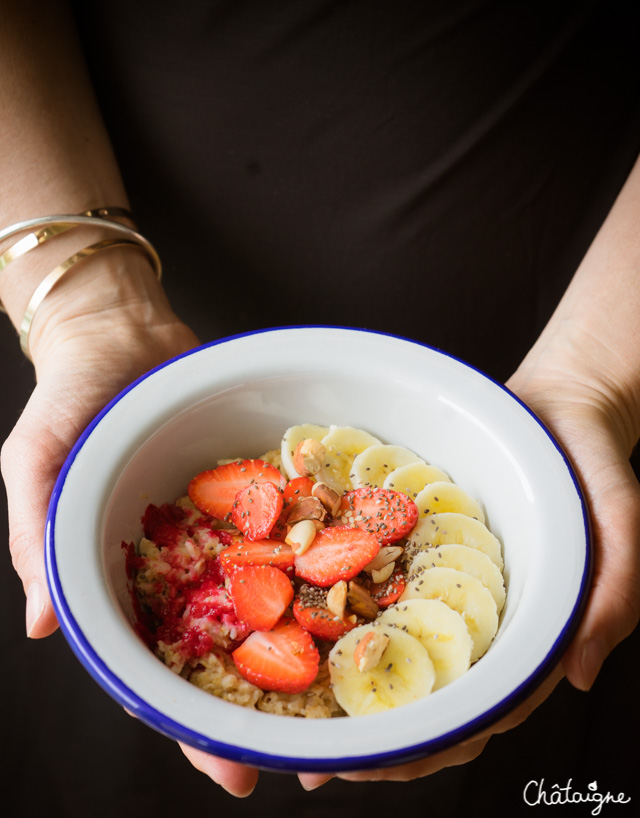 Porridge à la fraise