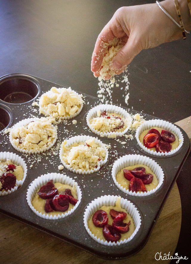 Muffins aux cerises