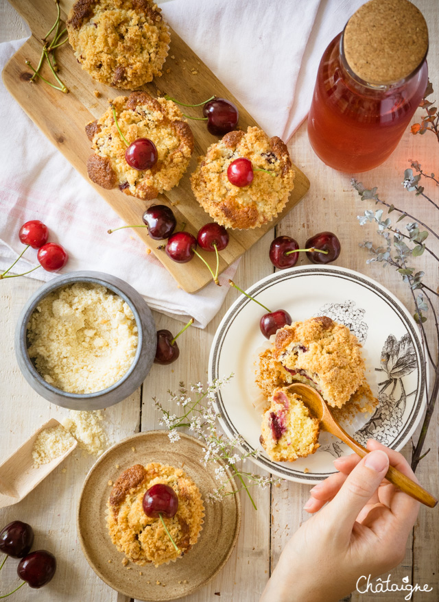 Muffins aux cerises