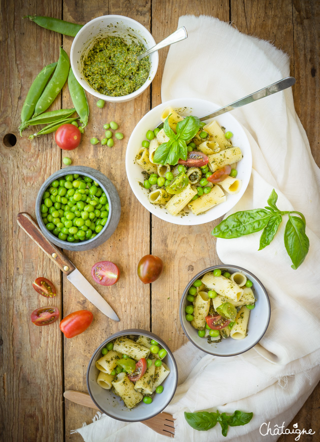 Salade de pâtes au pesto