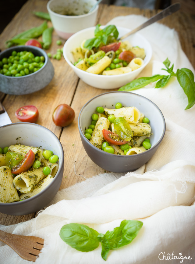 Salade de pâtes au pesto