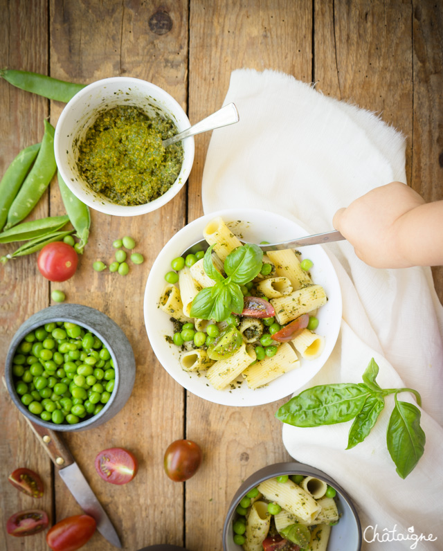 Salade de pâtes au pesto