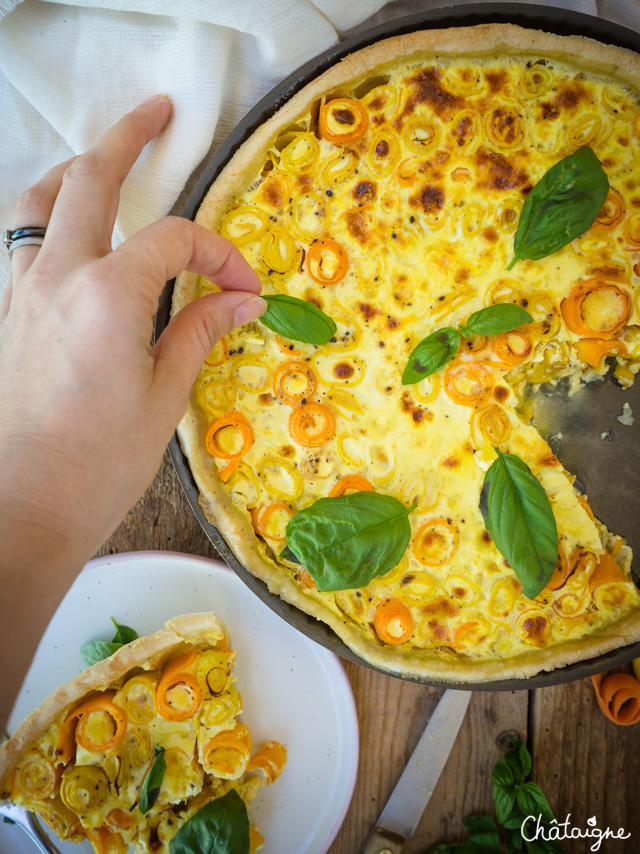 Tarte aux courgettes et carottes