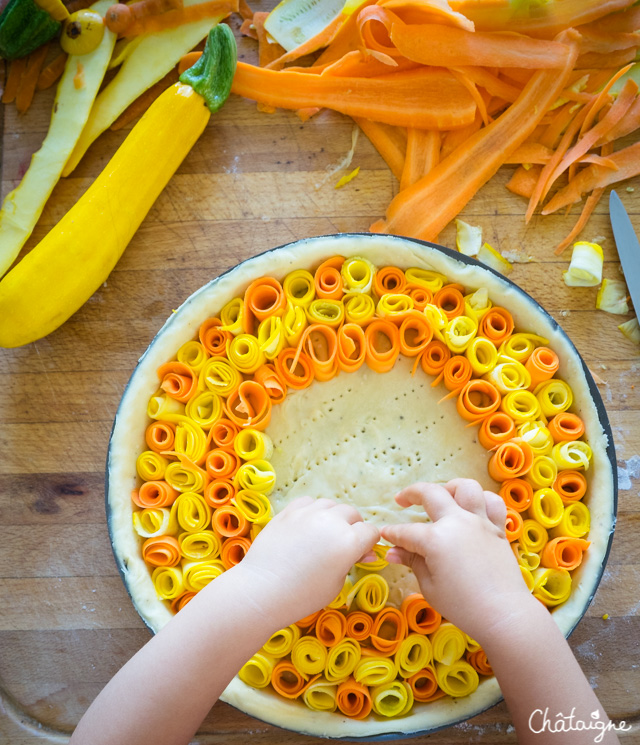 Tarte aux courgettes et carottes