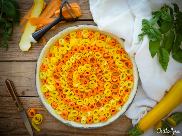 Tarte aux courgettes et carottes