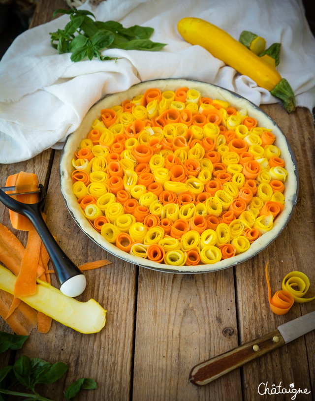 Tarte aux courgettes et carottes