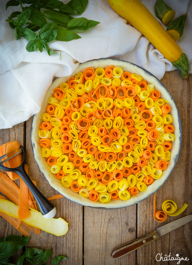 Tarte aux courgettes et carottes