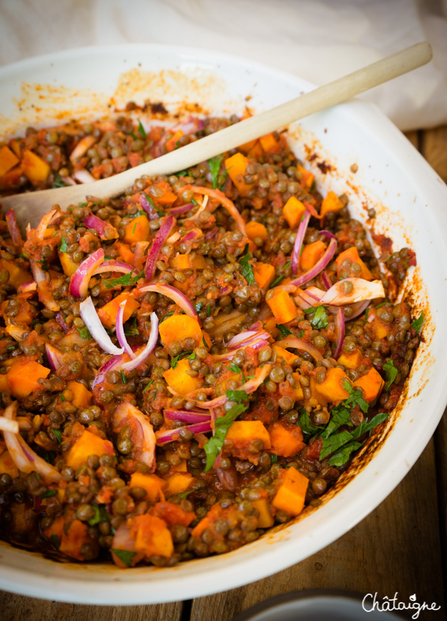 Lentilles aux aubergines 