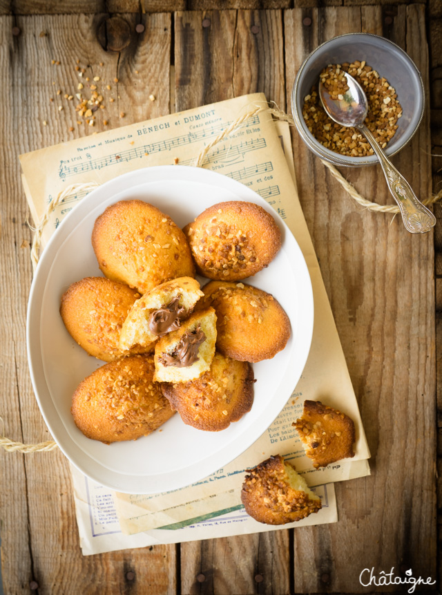 Madeleines cœur chocolat