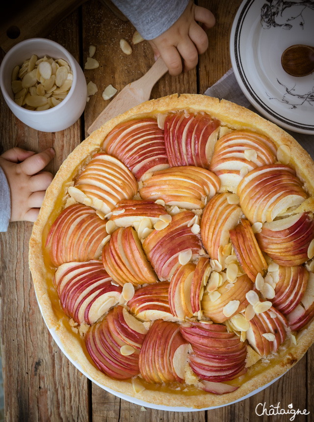 Tarte aux pommes et crème d'amandes