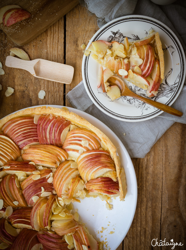 Tarte aux pommes et crème d'amandes