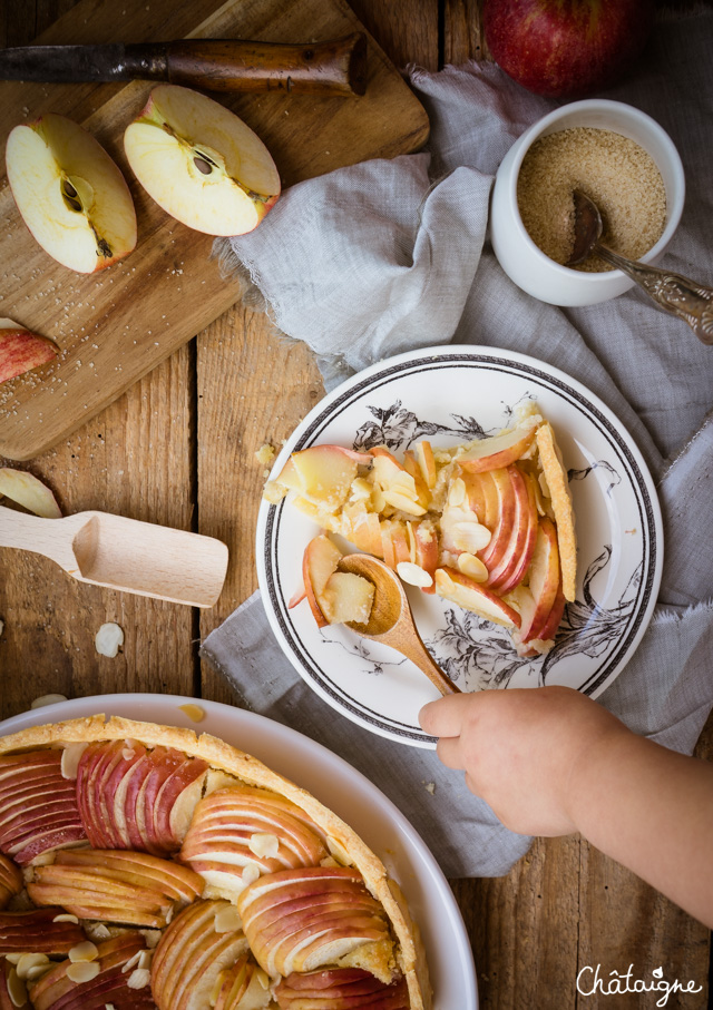 Tarte aux pommes et crème d'amandes